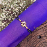 Vriksham AD Stone 3 Triangle With Three Pear Mangalsutra Bracelet-Red-G18784